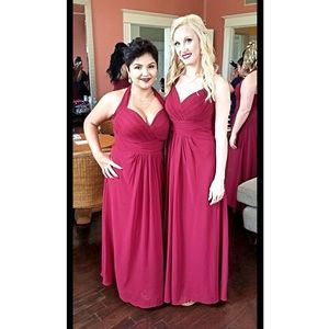 Burgundy Long Formal dress.